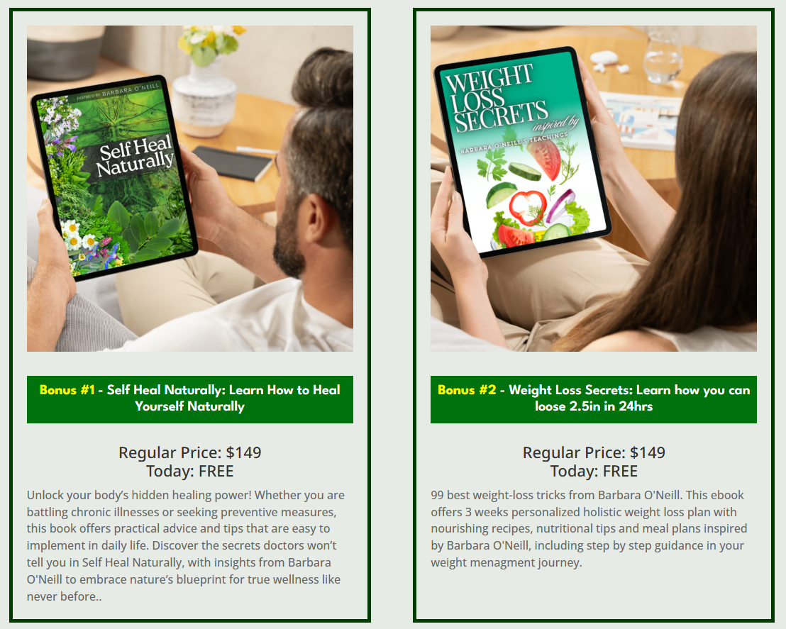 Moringa Magic 6-bottle bundle with 2 FREE Bonuses including Self Heal Naturally and Weight Loss Secrets eBooks